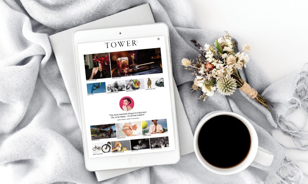Tower Revue website on iPad